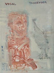 TANZENDER VOGEL,Leinwand 2021, 60 x 80 cm